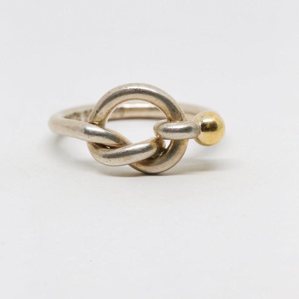 Tiffany & Co. Two Tone Silver & 18k Gold Forever - Picture 5 of 9